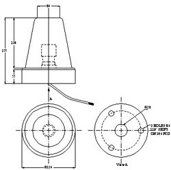 Revolving Lamps Dimensional Diagram