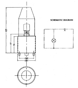 Revolving Lamps Dimensional Diagram